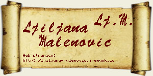 Ljiljana Malenović vizit kartica